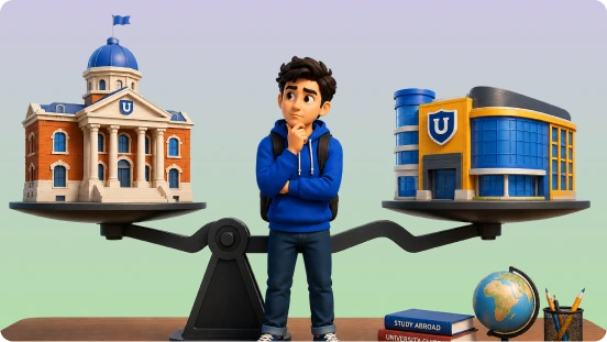 University comparison tool illustration